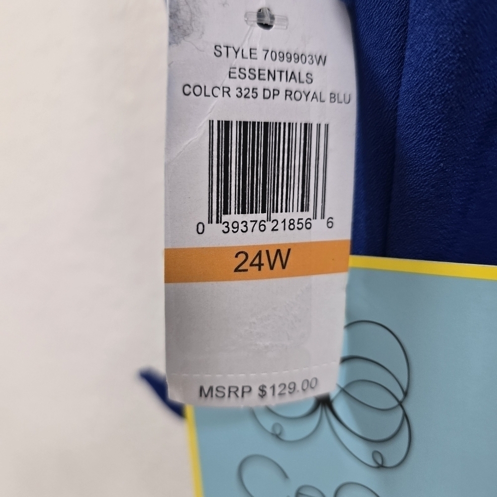 CeCe Qomens 3/4 Sleeve Moss Crepe Dress Blue Size 24W. - Picture 13 of 16